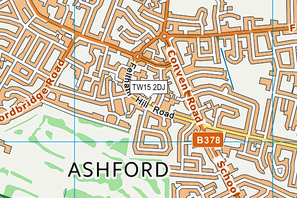 TW15 2DJ map - OS VectorMap District (Ordnance Survey)