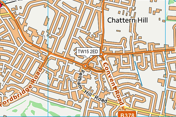 TW15 2ED map - OS VectorMap District (Ordnance Survey)