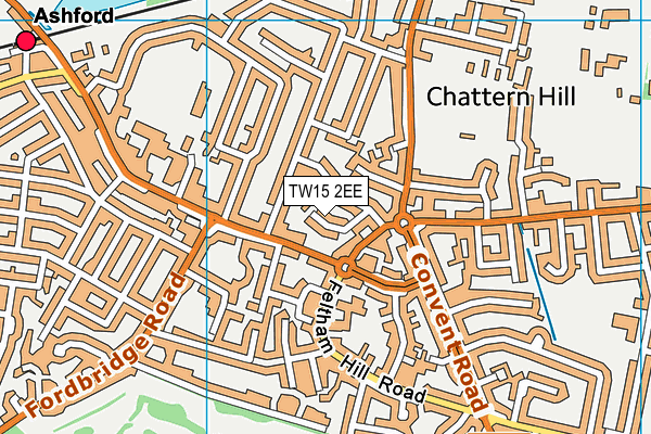 TW15 2EE map - OS VectorMap District (Ordnance Survey)