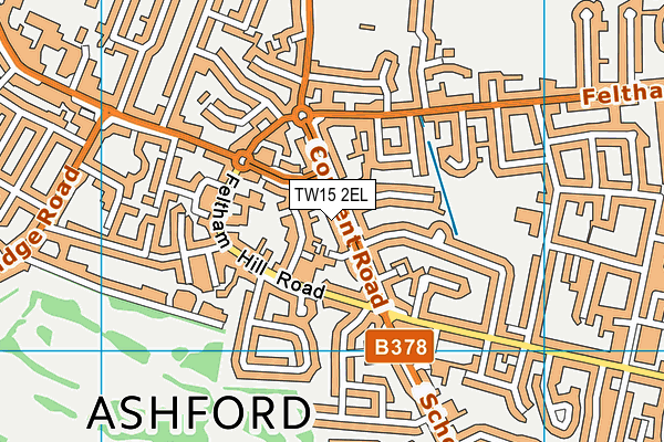 TW15 2EL map - OS VectorMap District (Ordnance Survey)