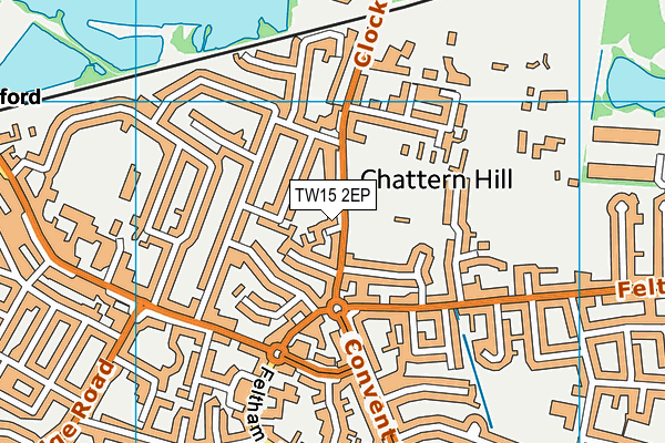 TW15 2EP map - OS VectorMap District (Ordnance Survey)