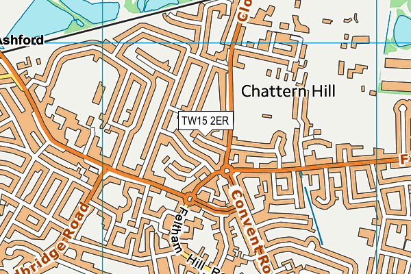 TW15 2ER map - OS VectorMap District (Ordnance Survey)