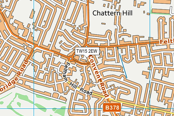 TW15 2EW map - OS VectorMap District (Ordnance Survey)