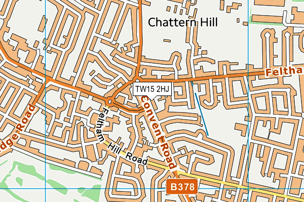 TW15 2HJ map - OS VectorMap District (Ordnance Survey)