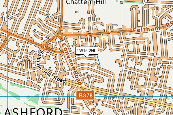 TW15 2HL map - OS VectorMap District (Ordnance Survey)
