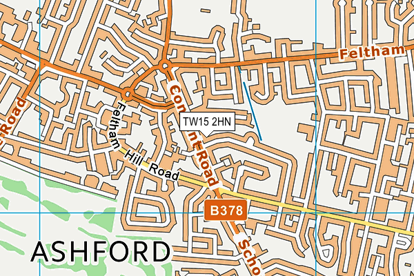 TW15 2HN map - OS VectorMap District (Ordnance Survey)