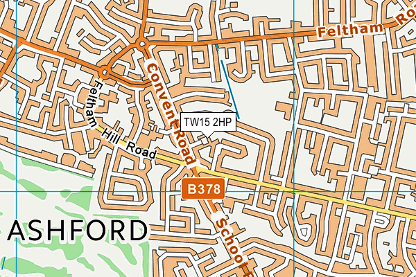 TW15 2HP map - OS VectorMap District (Ordnance Survey)