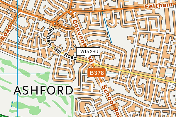 TW15 2HU map - OS VectorMap District (Ordnance Survey)
