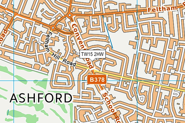 TW15 2HW map - OS VectorMap District (Ordnance Survey)