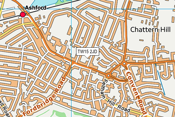 TW15 2JD map - OS VectorMap District (Ordnance Survey)