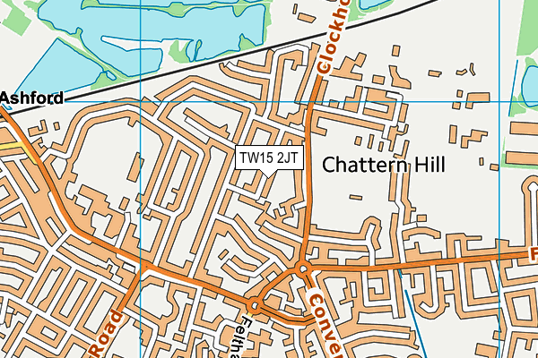 TW15 2JT map - OS VectorMap District (Ordnance Survey)