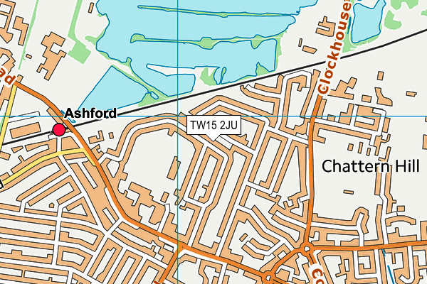 TW15 2JU map - OS VectorMap District (Ordnance Survey)