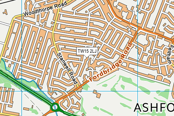 TW15 2LJ map - OS VectorMap District (Ordnance Survey)