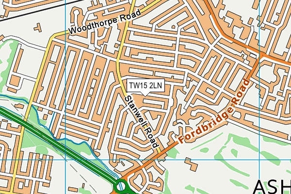 TW15 2LN map - OS VectorMap District (Ordnance Survey)