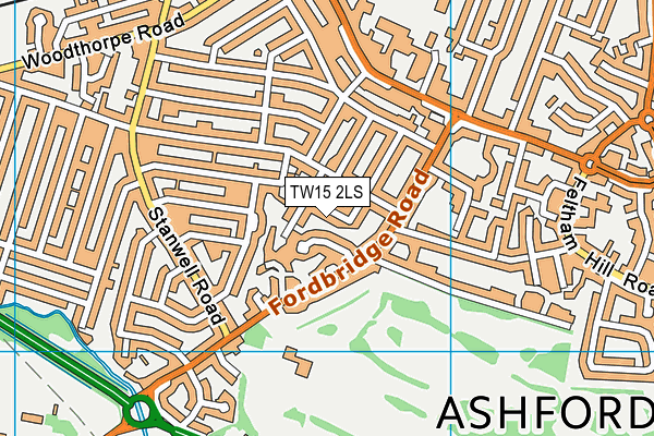 TW15 2LS map - OS VectorMap District (Ordnance Survey)
