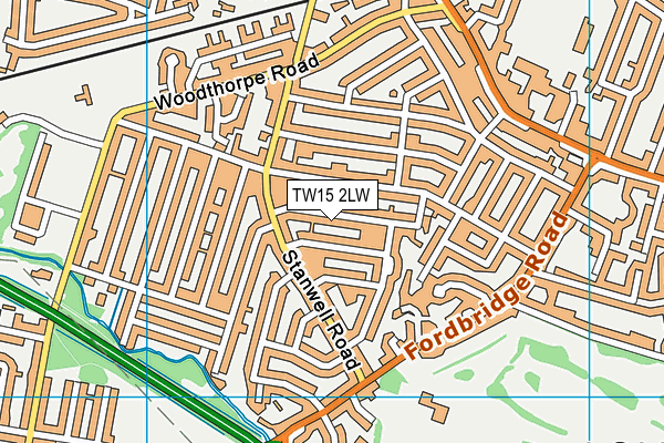 TW15 2LW map - OS VectorMap District (Ordnance Survey)