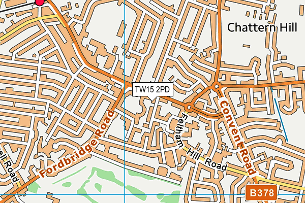 TW15 2PD map - OS VectorMap District (Ordnance Survey)