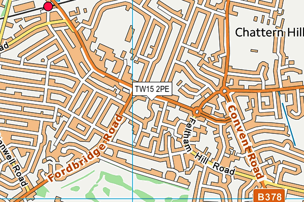 TW15 2PE map - OS VectorMap District (Ordnance Survey)