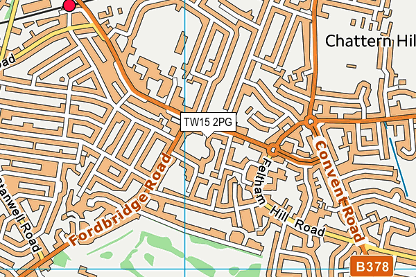 TW15 2PG map - OS VectorMap District (Ordnance Survey)