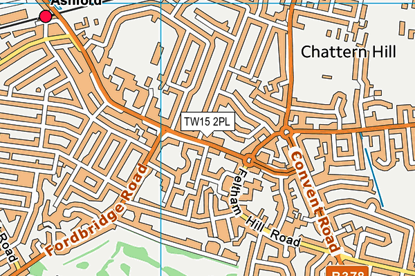 TW15 2PL map - OS VectorMap District (Ordnance Survey)