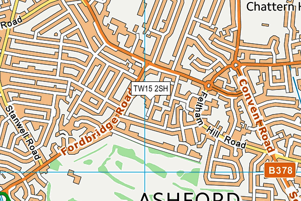 TW15 2SH map - OS VectorMap District (Ordnance Survey)