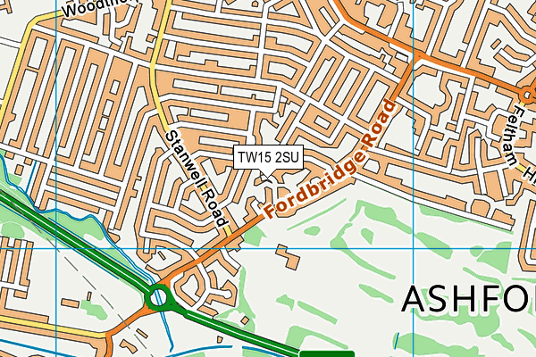 TW15 2SU map - OS VectorMap District (Ordnance Survey)