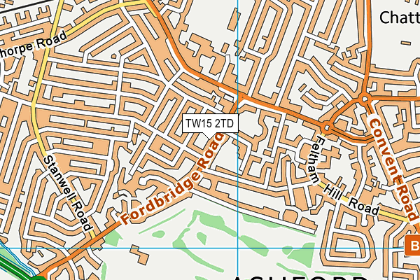 TW15 2TD map - OS VectorMap District (Ordnance Survey)