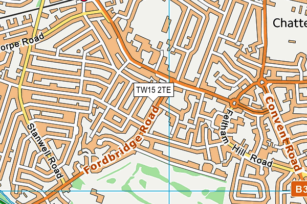 TW15 2TE map - OS VectorMap District (Ordnance Survey)