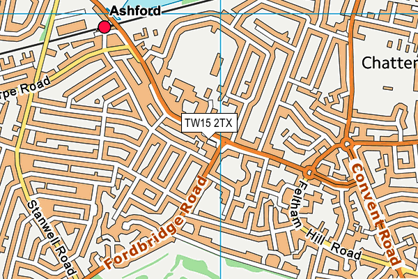 TW15 2TX map - OS VectorMap District (Ordnance Survey)