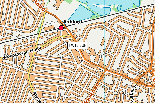 TW15 2UF map - OS VectorMap District (Ordnance Survey)