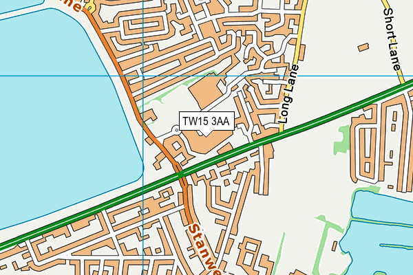 TW15 3AA map - OS VectorMap District (Ordnance Survey)