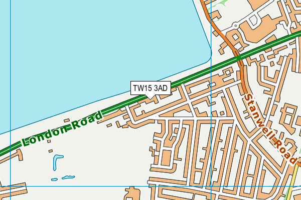 TW15 3AD map - OS VectorMap District (Ordnance Survey)