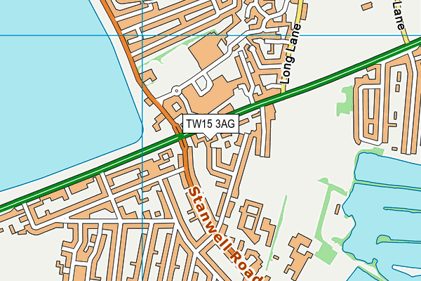 TW15 3AG map - OS VectorMap District (Ordnance Survey)