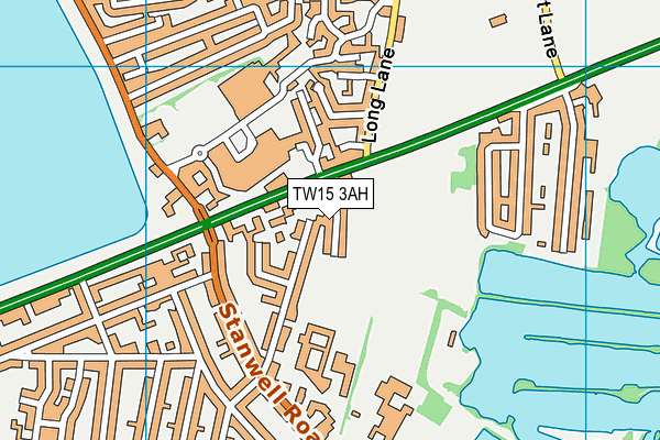 TW15 3AH map - OS VectorMap District (Ordnance Survey)