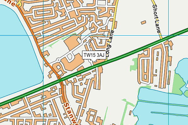 TW15 3AJ map - OS VectorMap District (Ordnance Survey)