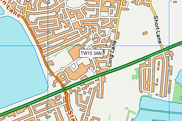 TW15 3AN map - OS VectorMap District (Ordnance Survey)