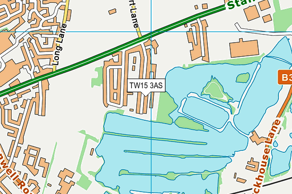 TW15 3AS map - OS VectorMap District (Ordnance Survey)