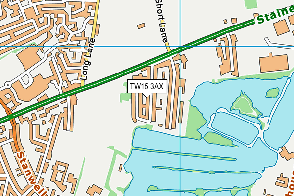 TW15 3AX map - OS VectorMap District (Ordnance Survey)