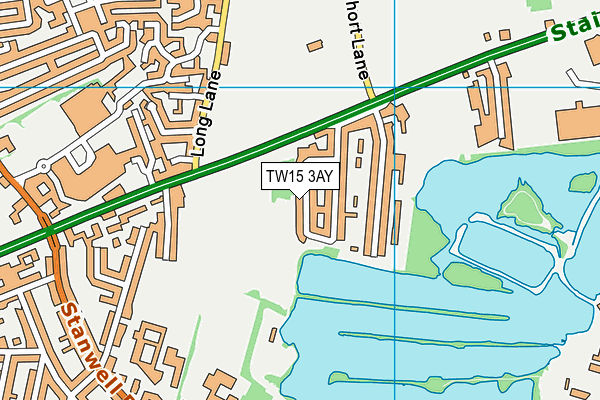 TW15 3AY map - OS VectorMap District (Ordnance Survey)