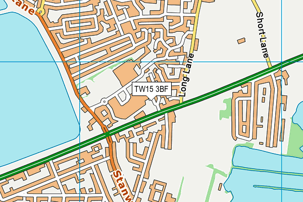 TW15 3BF map - OS VectorMap District (Ordnance Survey)