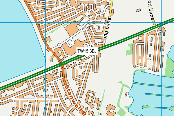 TW15 3BJ map - OS VectorMap District (Ordnance Survey)