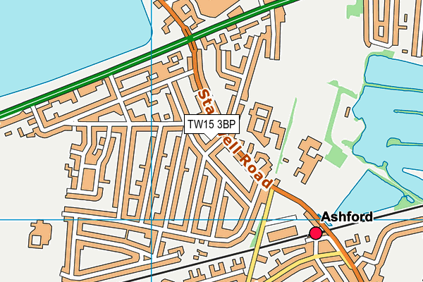 TW15 3BP map - OS VectorMap District (Ordnance Survey)