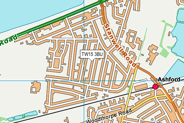 TW15 3BU map - OS VectorMap District (Ordnance Survey)