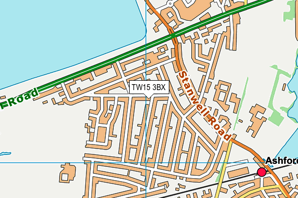 TW15 3BX map - OS VectorMap District (Ordnance Survey)