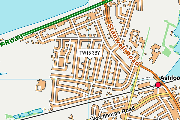 TW15 3BY map - OS VectorMap District (Ordnance Survey)