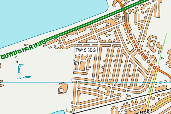 TW15 3DG map - OS VectorMap District (Ordnance Survey)