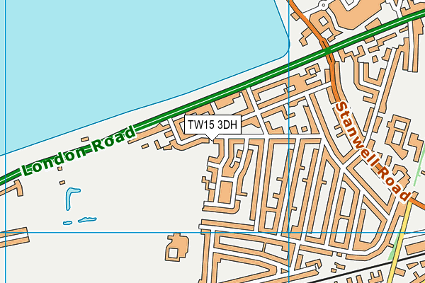 TW15 3DH map - OS VectorMap District (Ordnance Survey)