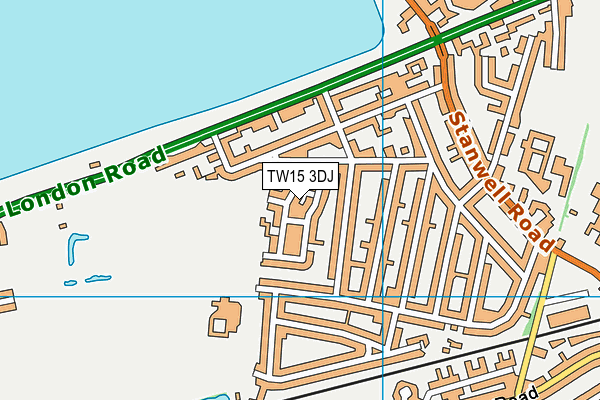 TW15 3DJ map - OS VectorMap District (Ordnance Survey)