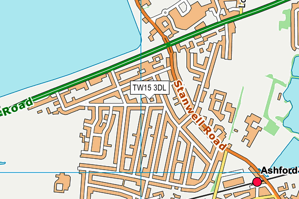 TW15 3DL map - OS VectorMap District (Ordnance Survey)