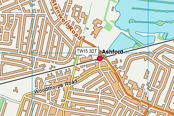 TW15 3DT map - OS VectorMap District (Ordnance Survey)